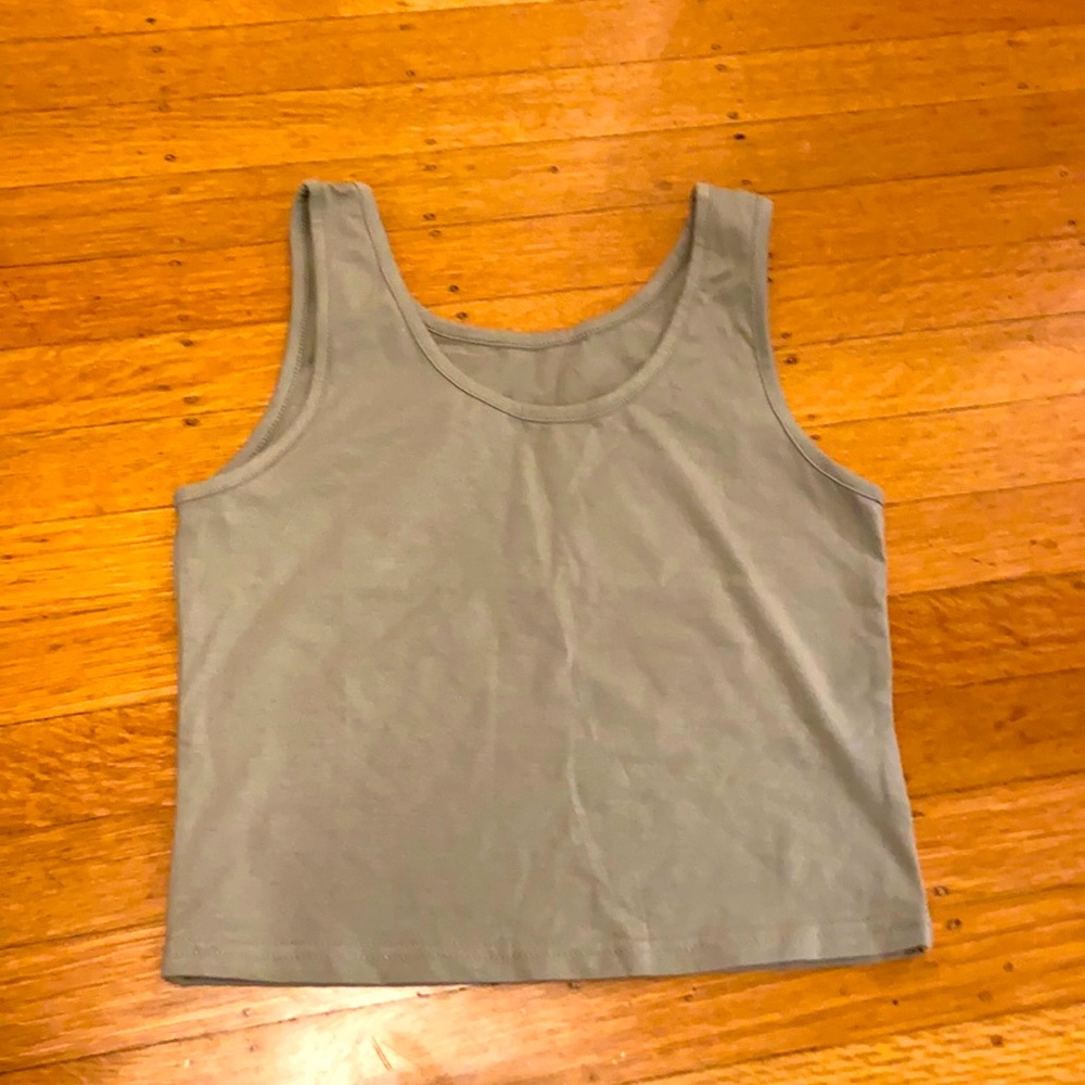 Sage green crop top
